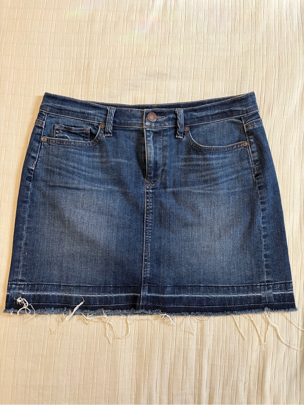 Ann Taylor Dark Blue Denim Mini Skirt